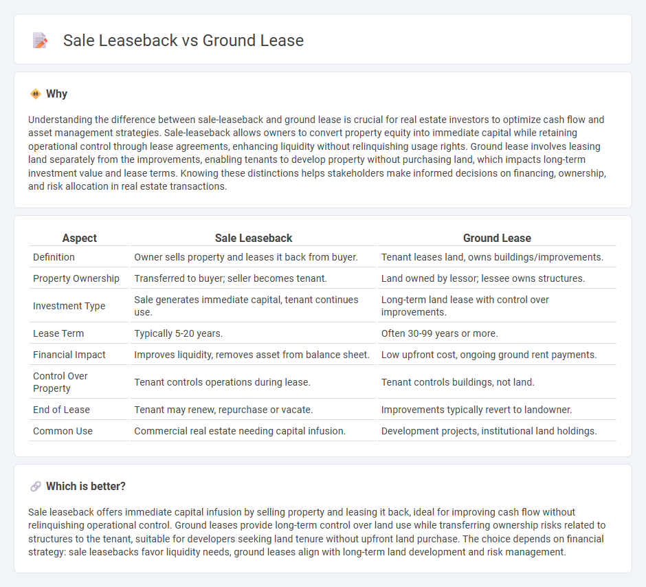 Sale Leaseback vs Ground Lease in Real Estate