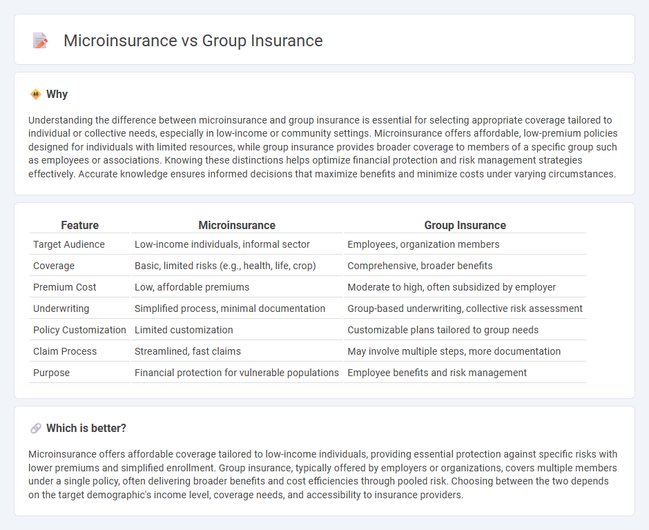 Microinsurance vs Group Insurance in Insurance