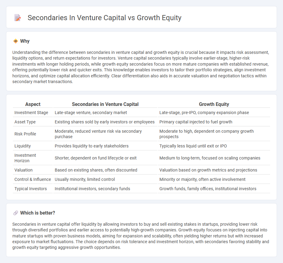 Secondaries In Venture Capital vs Growth Equity in Investment