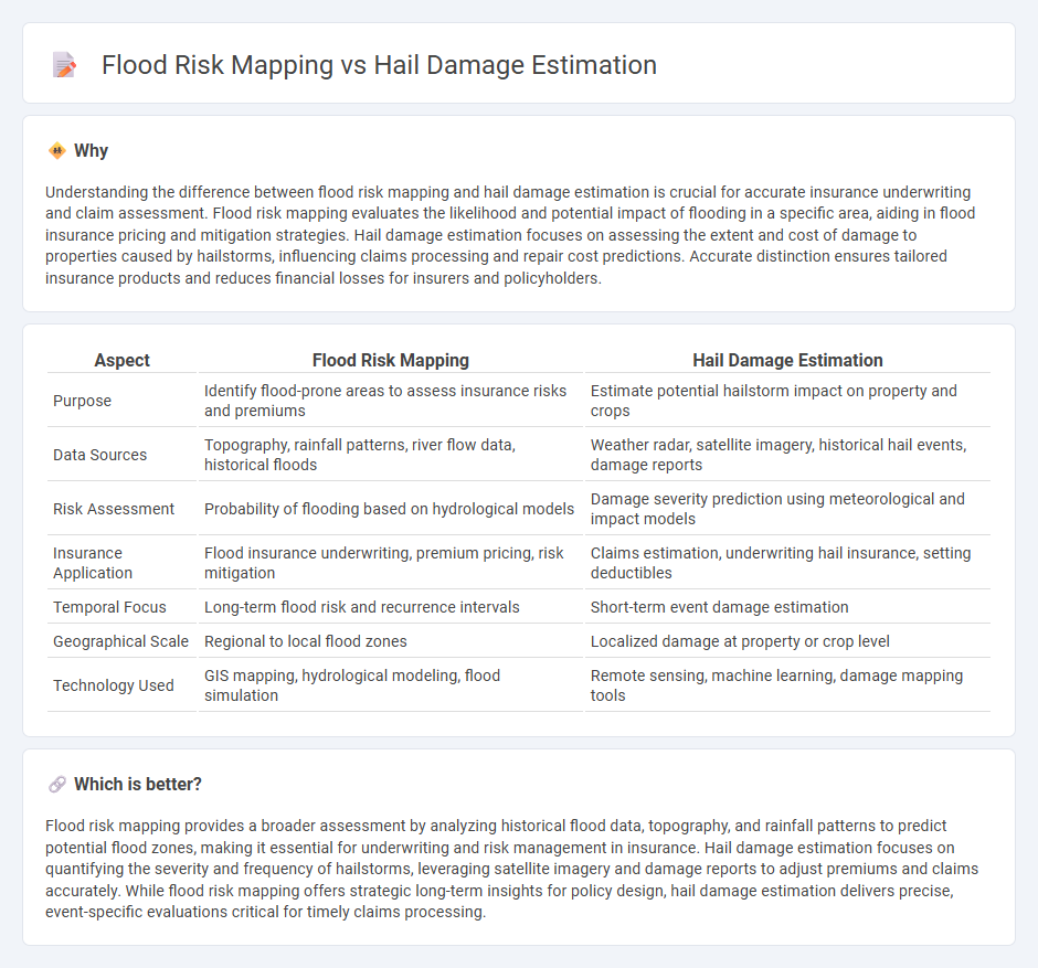 Flood Risk Mapping vs Hail Damage Estimation in Insurance