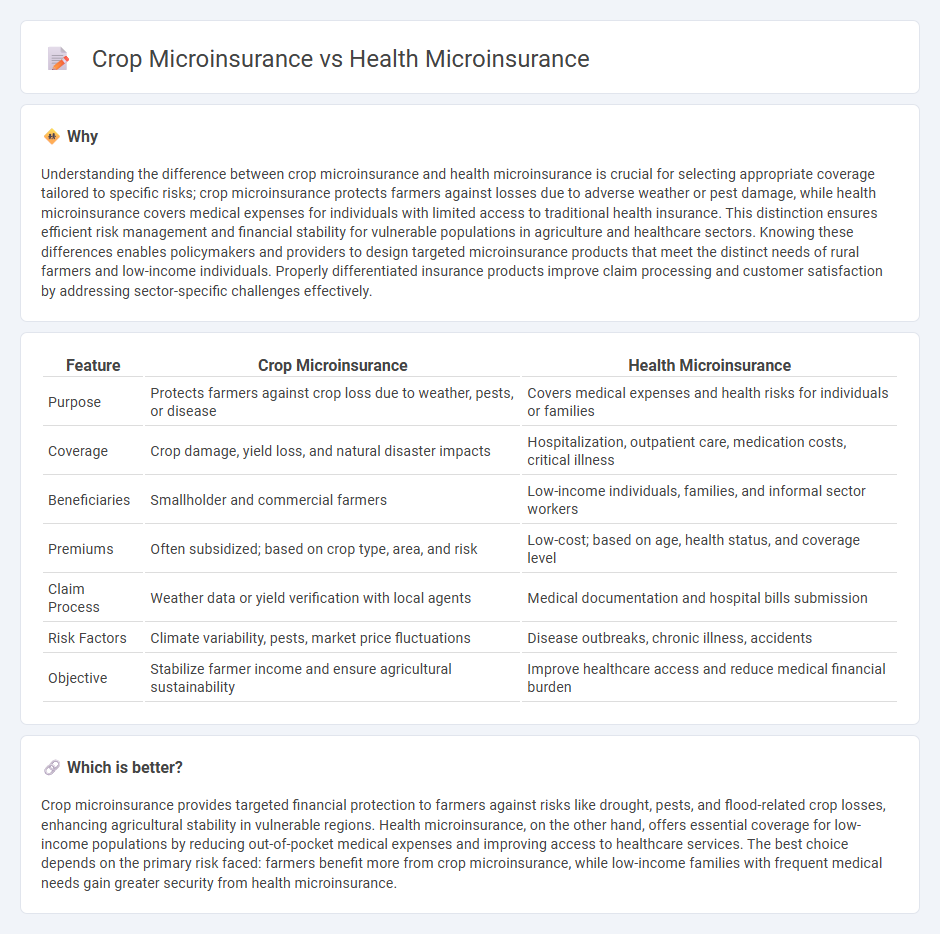Crop Microinsurance vs Health Microinsurance in Insurance