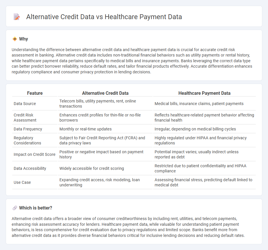 Alternative Credit Data vs Healthcare Payment Data in Banking