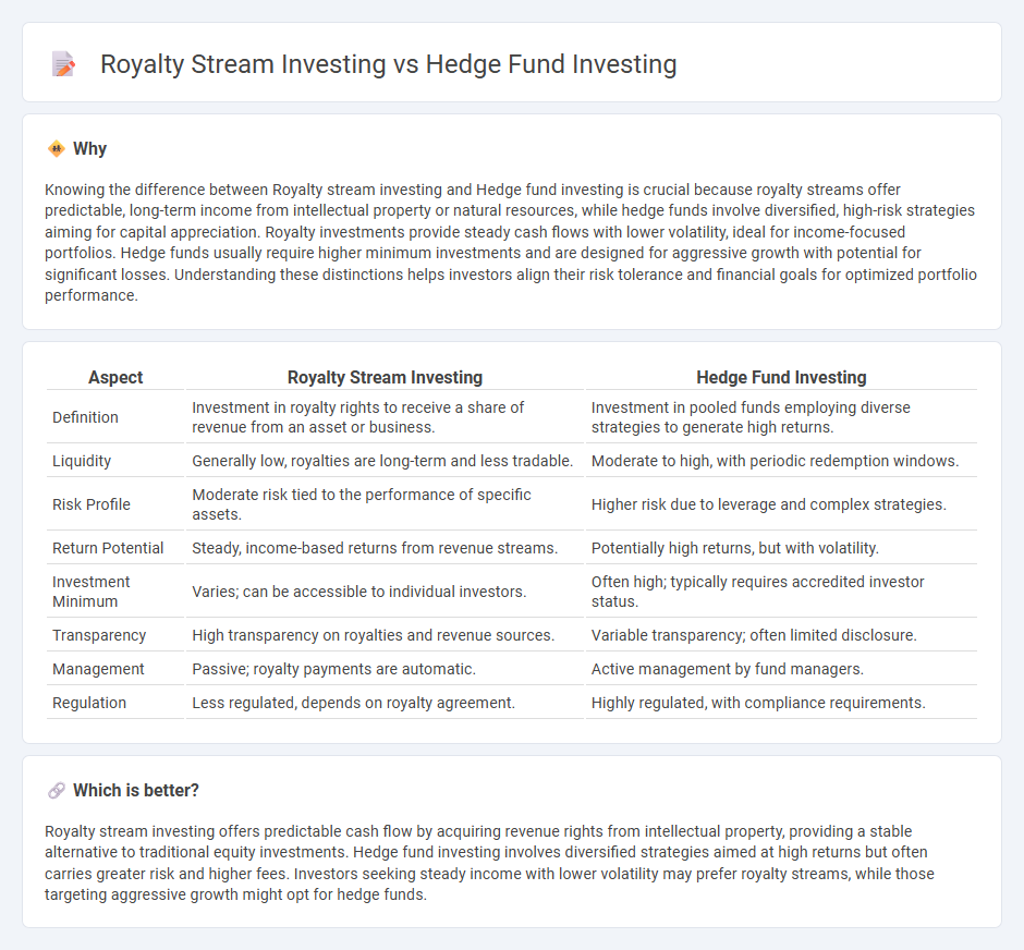 Royalty Stream Investing vs Hedge Fund Investing in Investment
