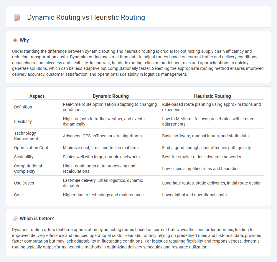 Dynamic Routing vs Heuristic Routing in Logistics
