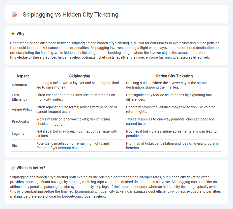 Skiplagging vs Hidden City Ticketing in Economy