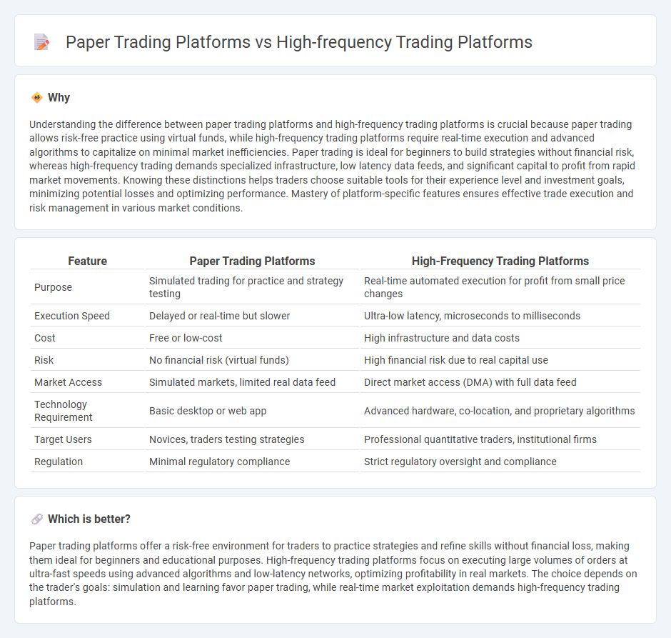 Paper Trading Platforms vs High-Frequency Trading Platforms in Trading