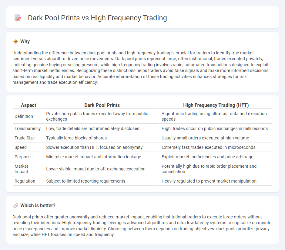 Dark Pool Prints vs High Frequency Trading in Trading