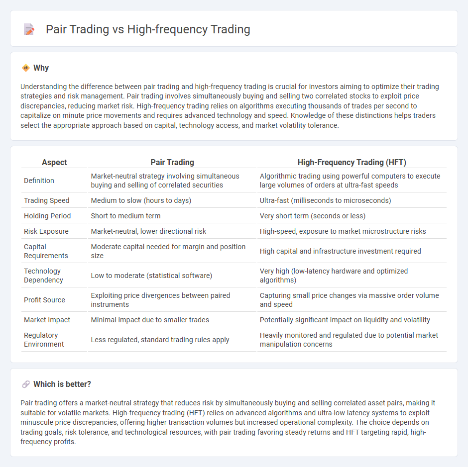 Pair Trading vs High-Frequency Trading in Trading