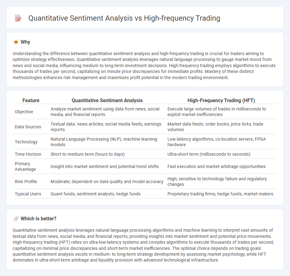 Quantitative Sentiment Analysis vs High-Frequency Trading in Trading