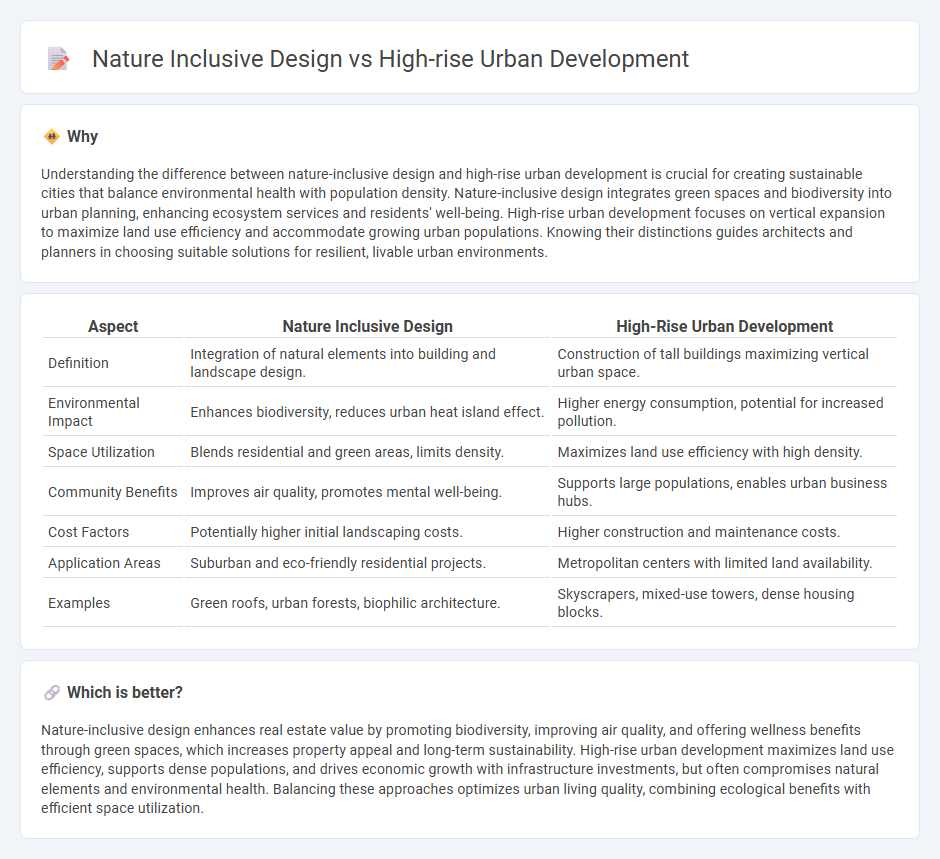 Nature Inclusive Design vs High-Rise Urban Development in Real Estate