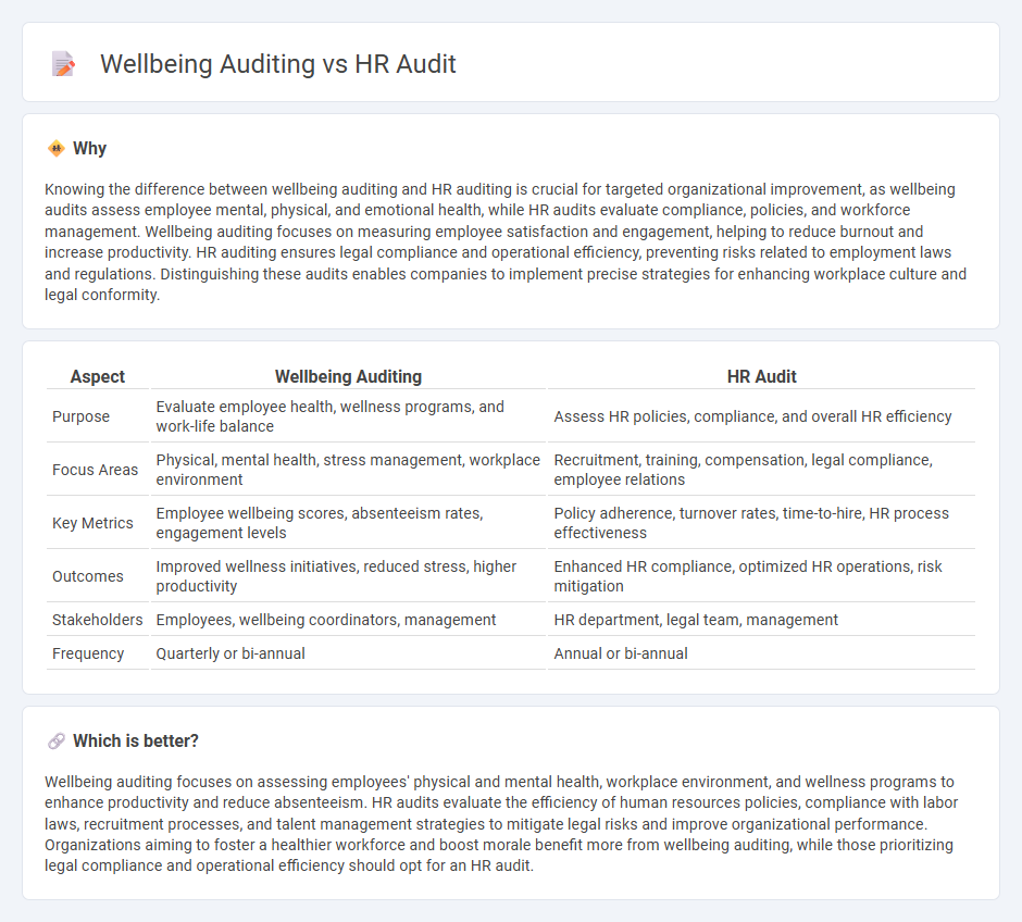 Wellbeing Auditing vs Hr Audit in Consulting