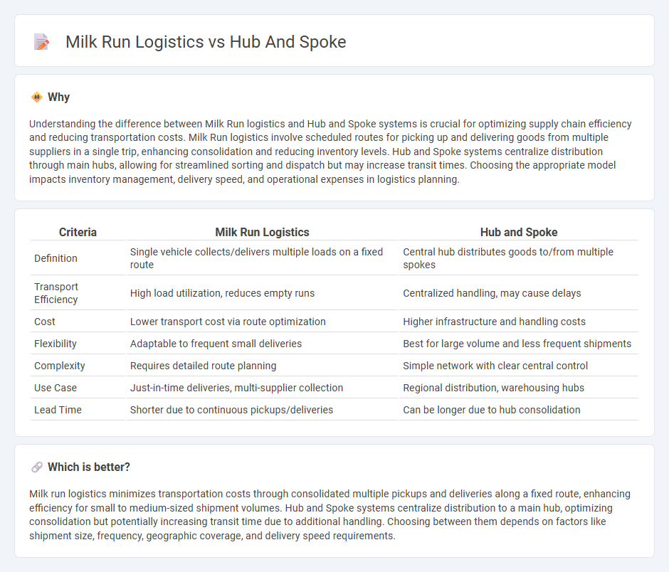 Milk Run Logistics vs Hub And Spoke in Logistics