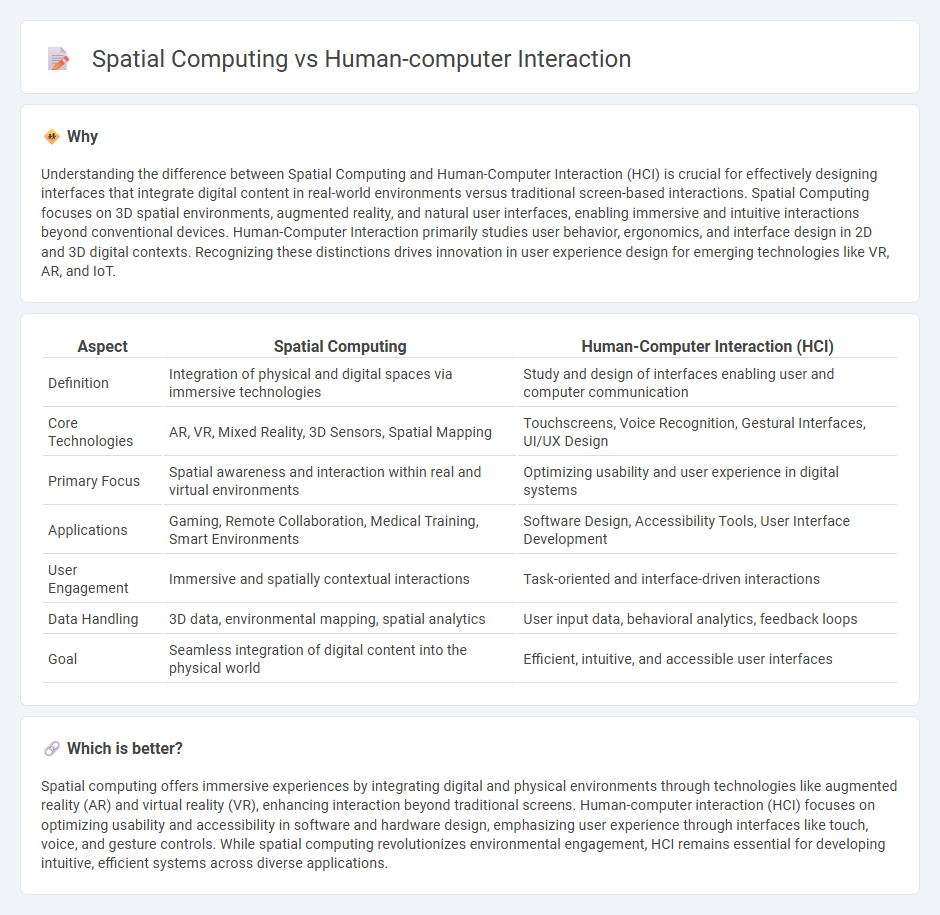 Spatial Computing vs Human-Computer Interaction in Technology