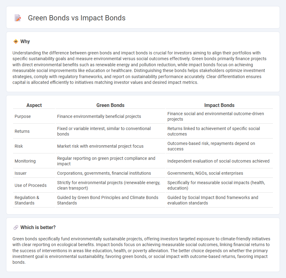 Green Bonds vs Impact Bonds in Finance