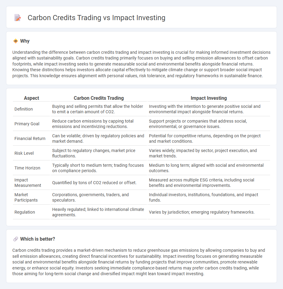 Carbon Credits Trading vs Impact Investing in Investment