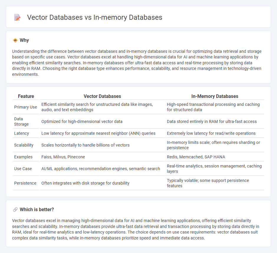 Vector Databases vs In-Memory Databases in Technology