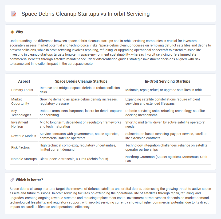 Space Debris Cleanup Startups vs In-Orbit Servicing in Investment