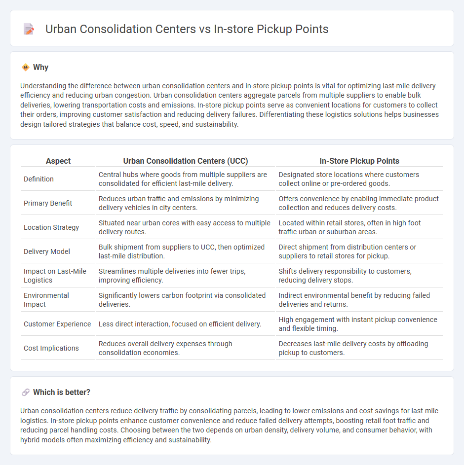 Urban Consolidation Centers vs In-Store Pickup Points in Logistics