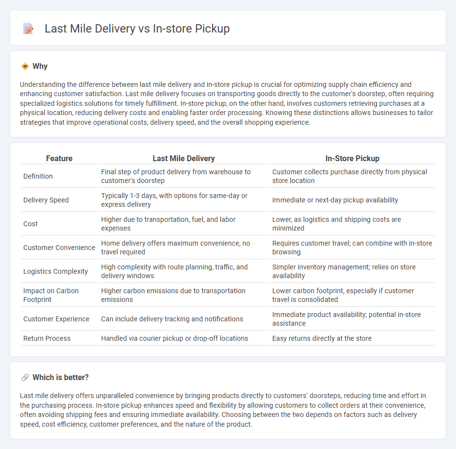 Last Mile Delivery vs In-Store Pickup in Logistics
