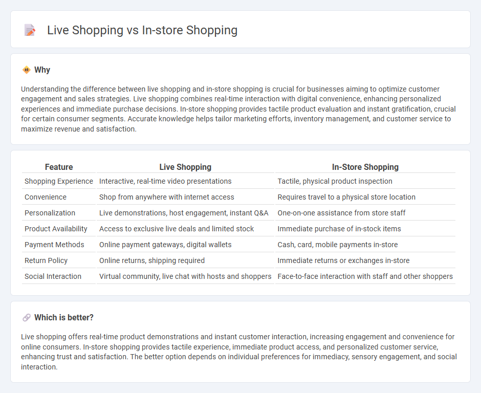 Live Shopping vs In-Store Shopping in Commerce