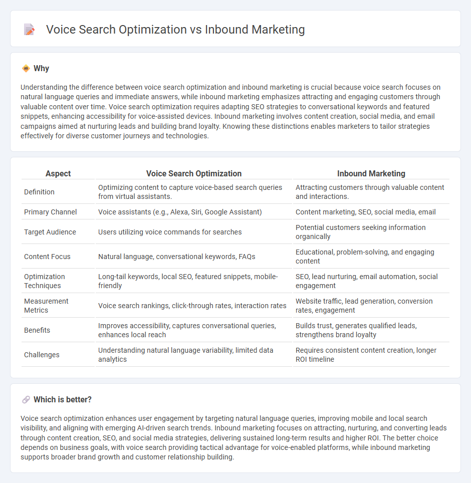 Voice Search Optimization vs Inbound Marketing in Marketing