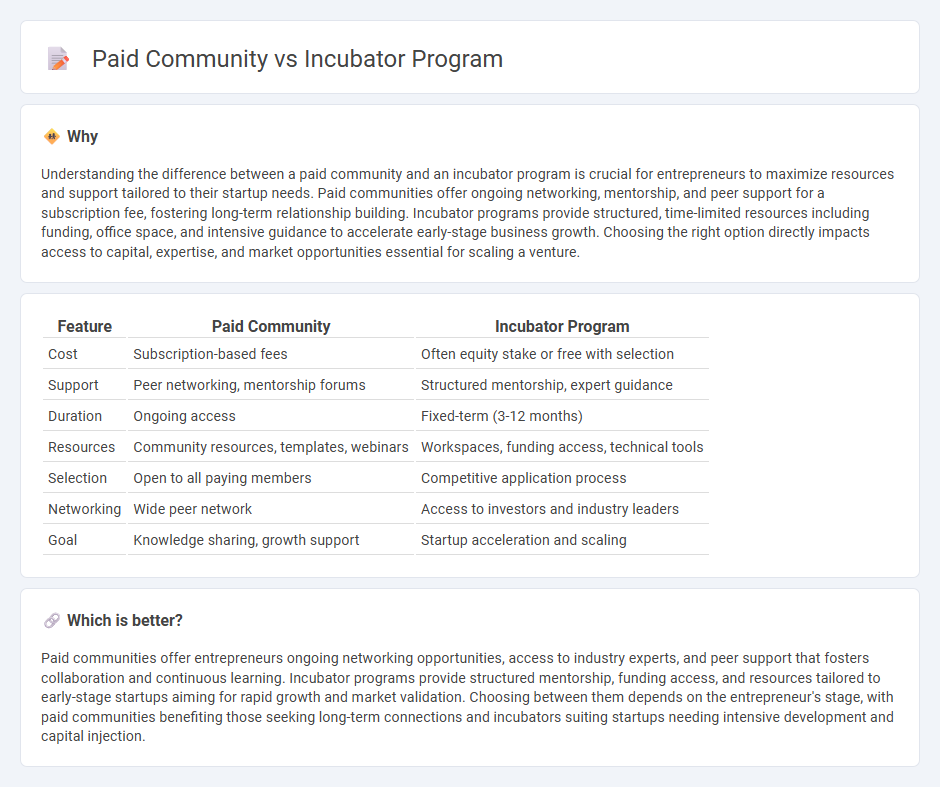Paid Community vs Incubator Program in Entrepreneurship