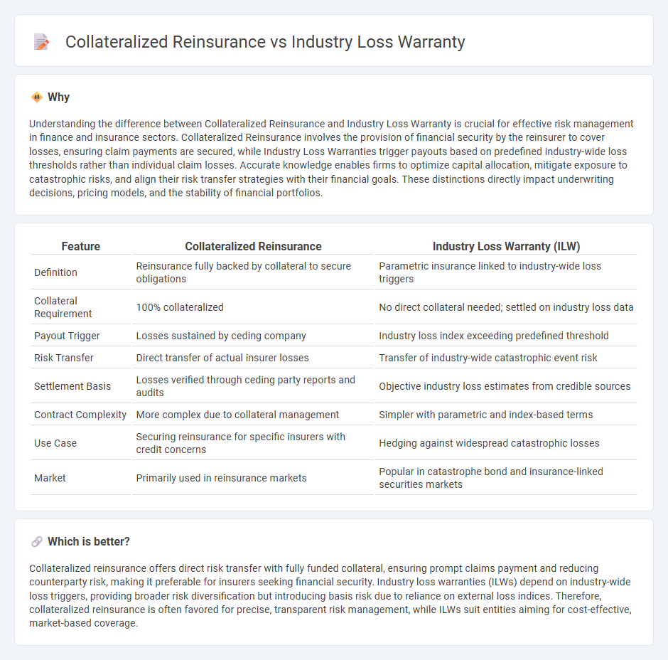 Collateralized Reinsurance vs Industry Loss Warranty in Finance