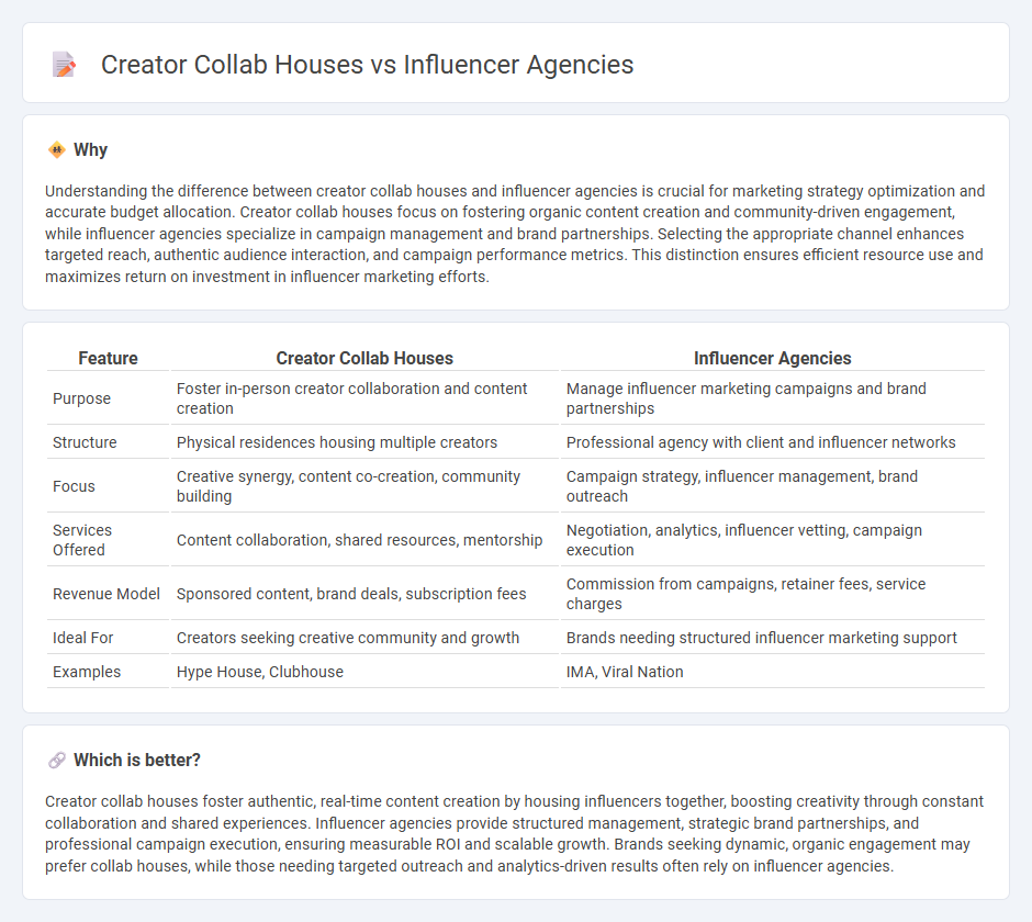 Creator Collab Houses vs Influencer Agencies in Marketing