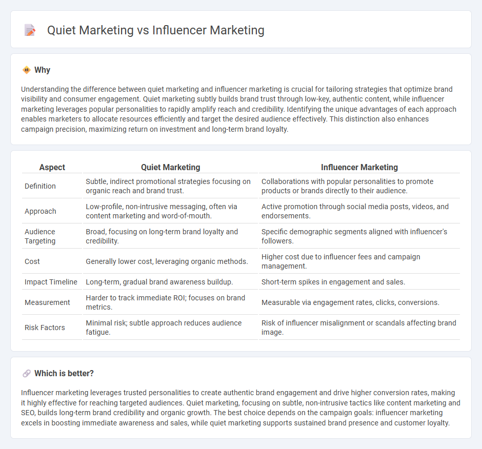 Quiet Marketing vs Influencer Marketing in Marketing