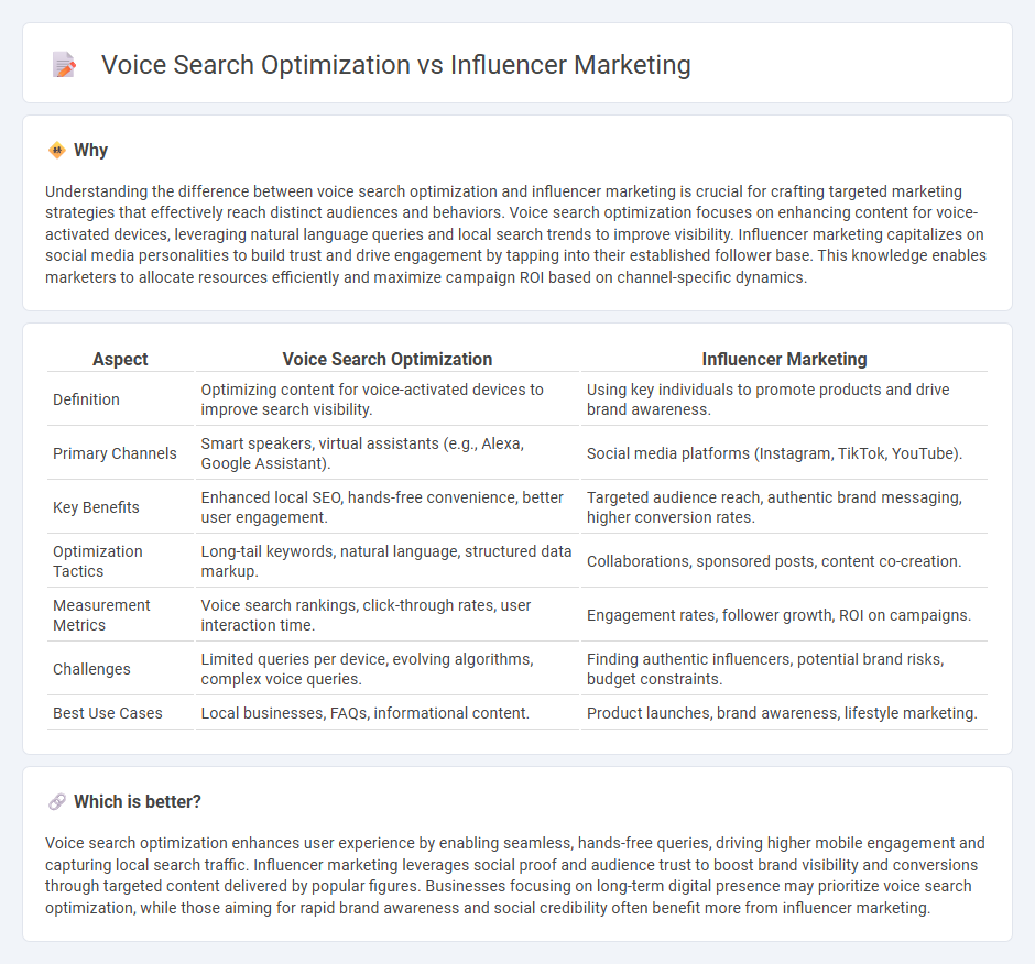 Voice Search Optimization vs Influencer Marketing in Marketing