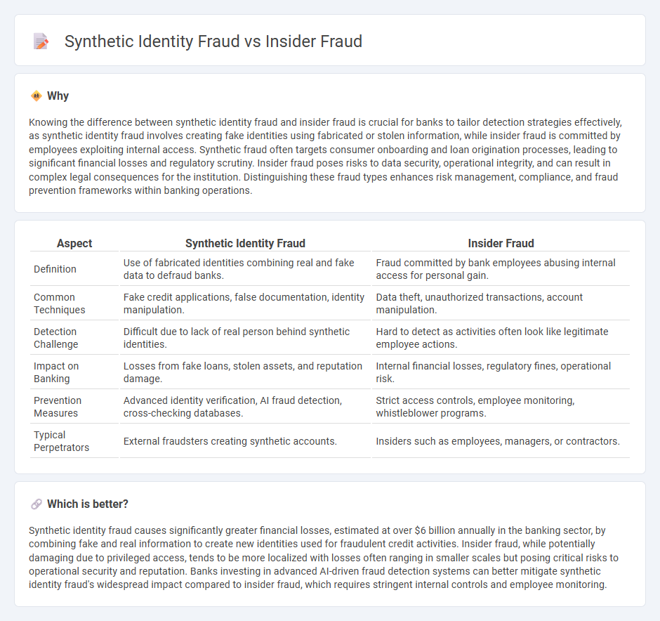 Synthetic Identity Fraud vs Insider Fraud in Banking