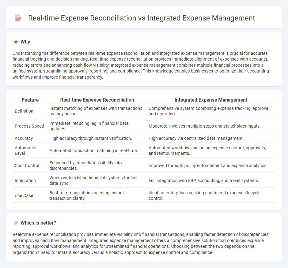 Real-Time Expense Reconciliation vs Integrated Expense Management in Accounting