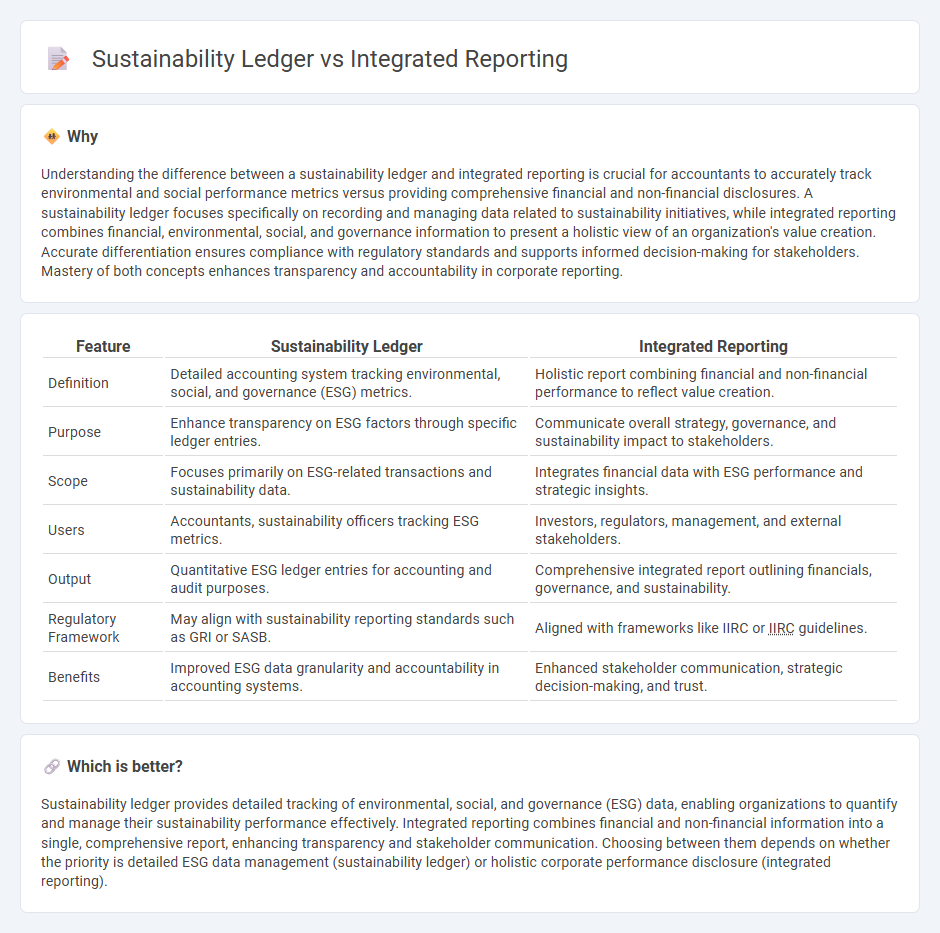 Sustainability Ledger vs Integrated Reporting in Accounting