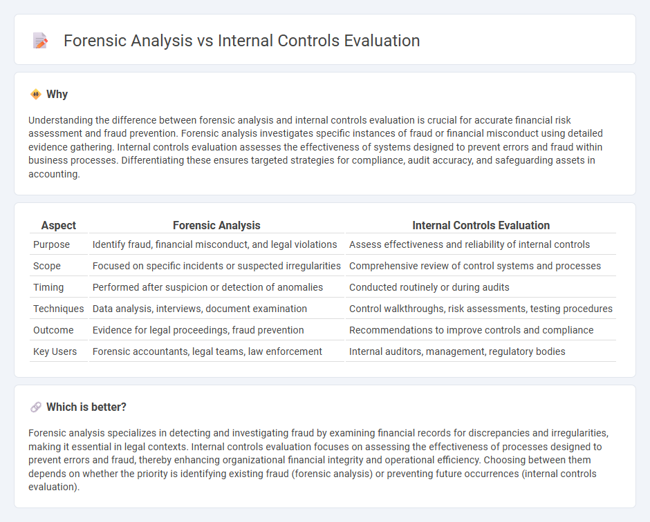 Forensic Analysis vs Internal Controls Evaluation in Accounting