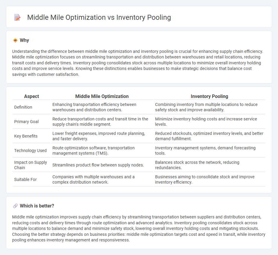 Middle Mile Optimization vs Inventory Pooling in Logistics