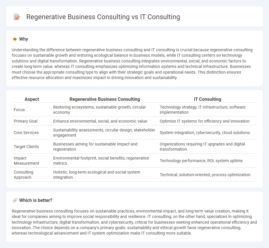 Regenerative Business Consulting vs It Consulting in Consulting
