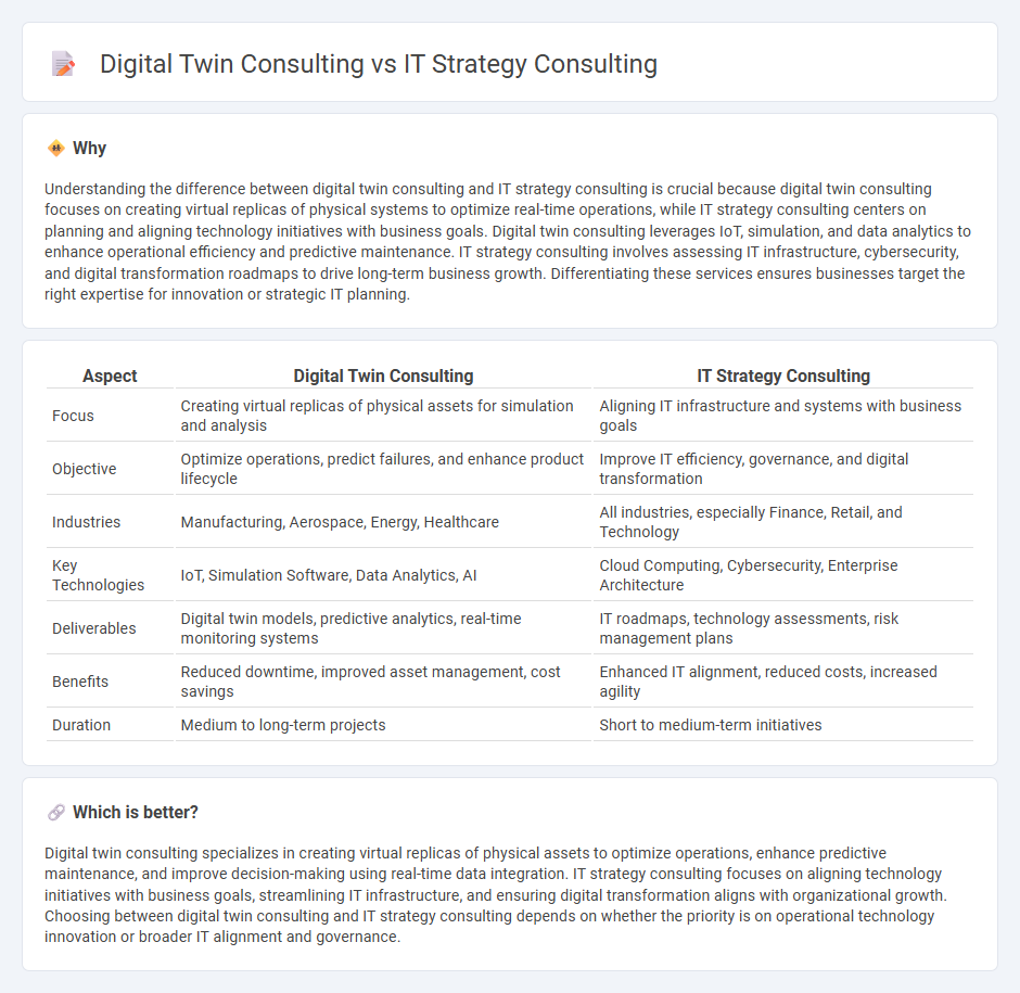 Digital Twin Consulting vs It Strategy Consulting in Consulting