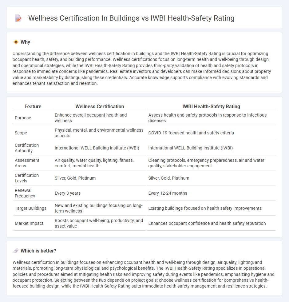Wellness Certification In Buildings vs Iwbi Health-Safety Rating in Real Estate