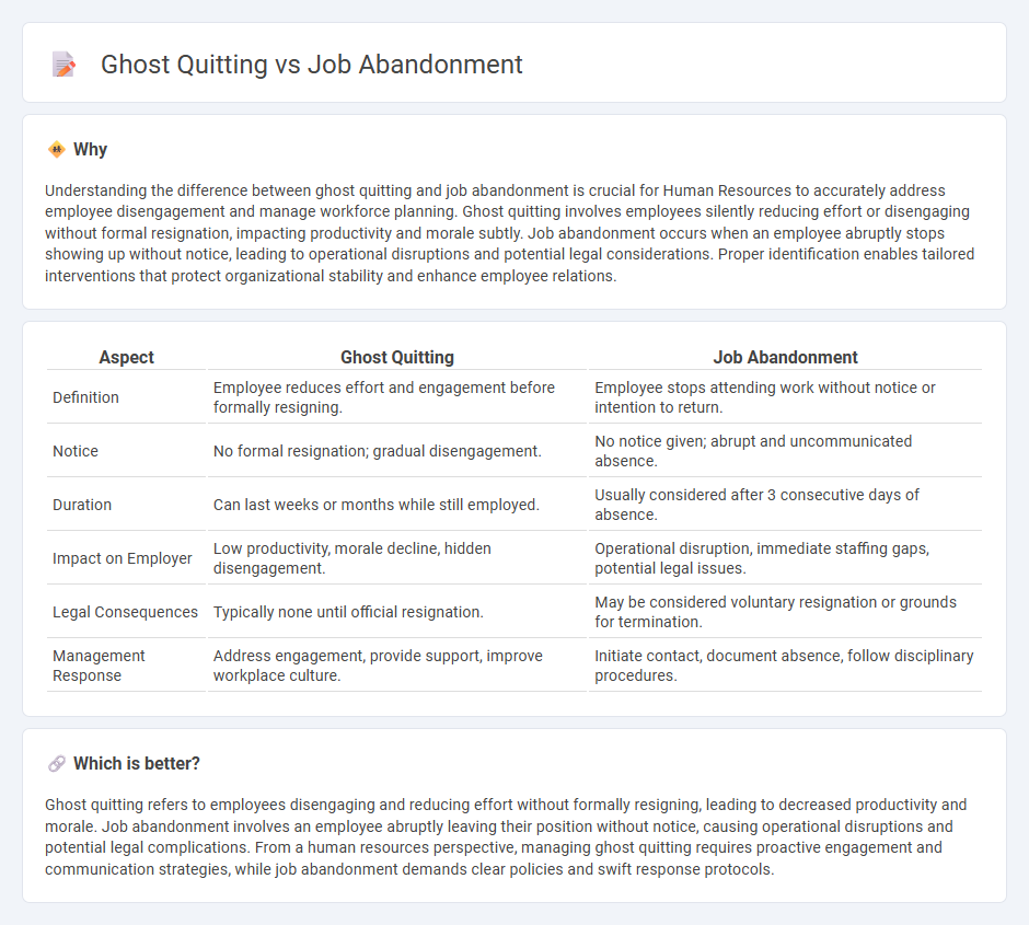 Ghost Quitting vs Job Abandonment in Human Resources