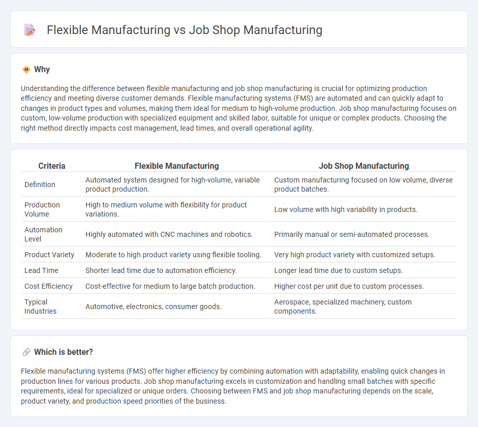 Flexible Manufacturing vs Job Shop Manufacturing in Manufacturing
