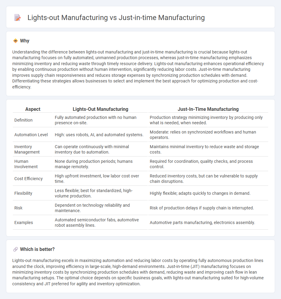 Lights-Out Manufacturing vs Just-In-Time Manufacturing in Manufacturing