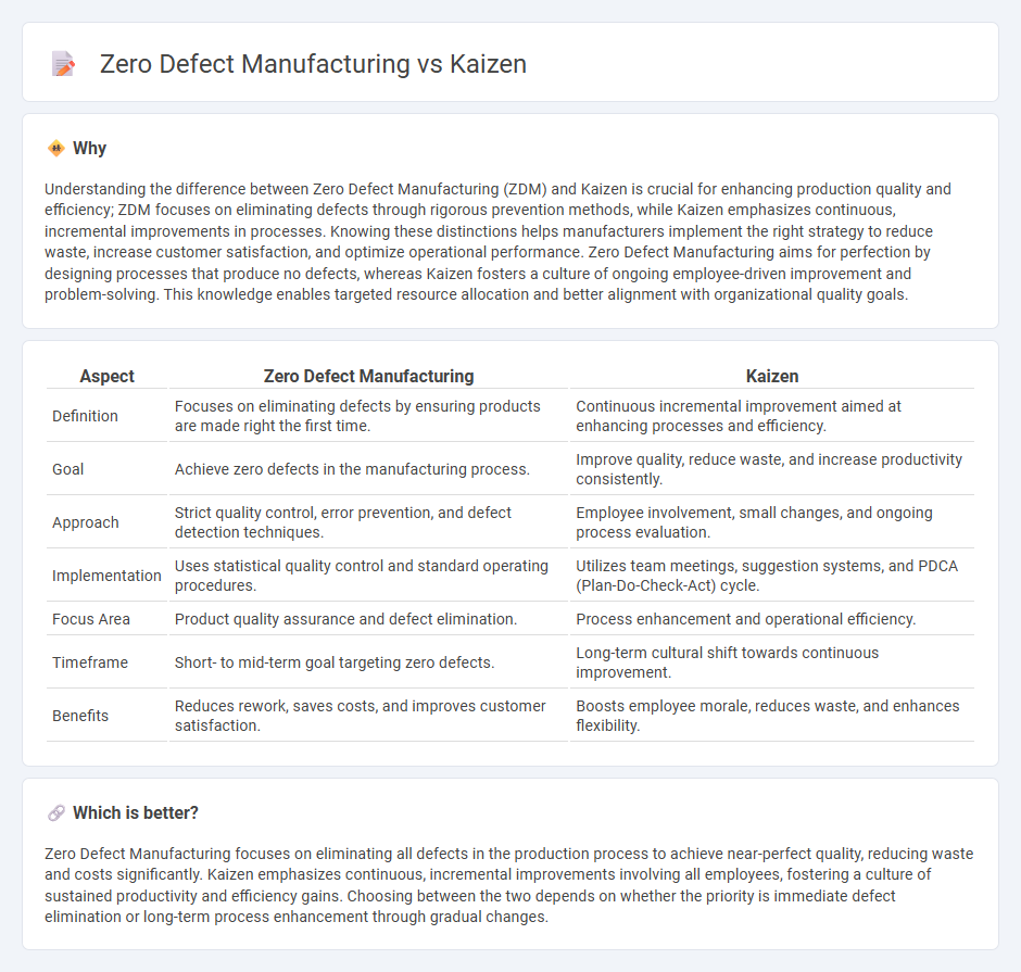 Zero Defect Manufacturing vs Kaizen in Manufacturing