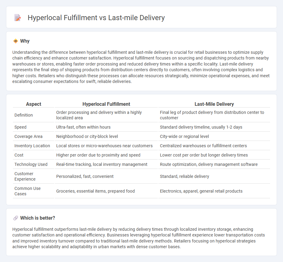 Hyperlocal Fulfillment vs Last-Mile Delivery in Retail