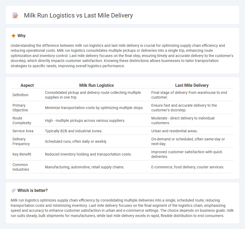 Milk Run Logistics vs Last Mile Delivery in Logistics