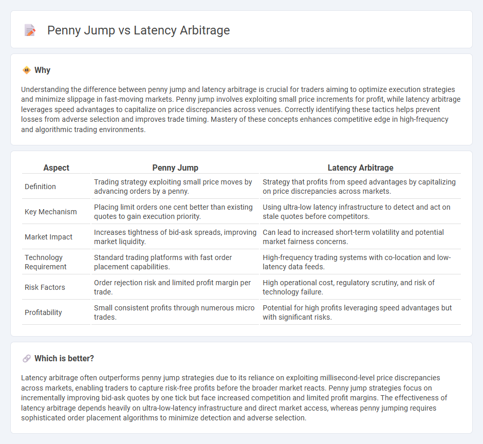 Penny Jump vs Latency Arbitrage in Trading