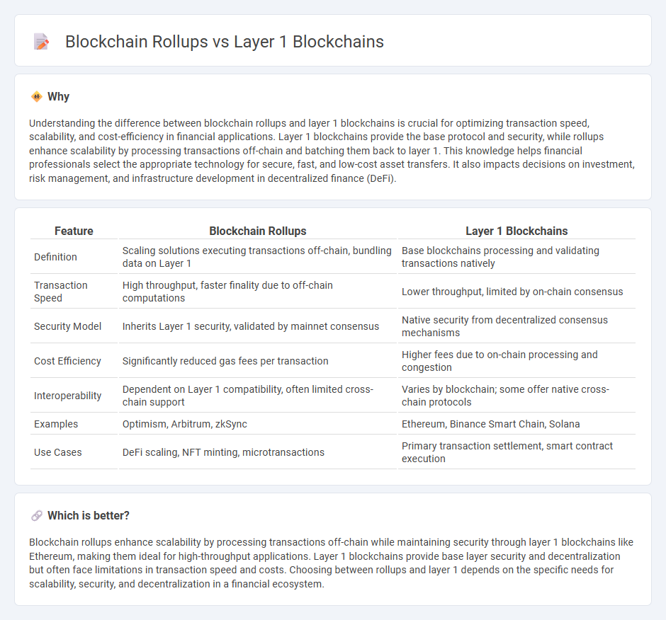 Blockchain Rollups vs Layer 1 Blockchains in Finance
