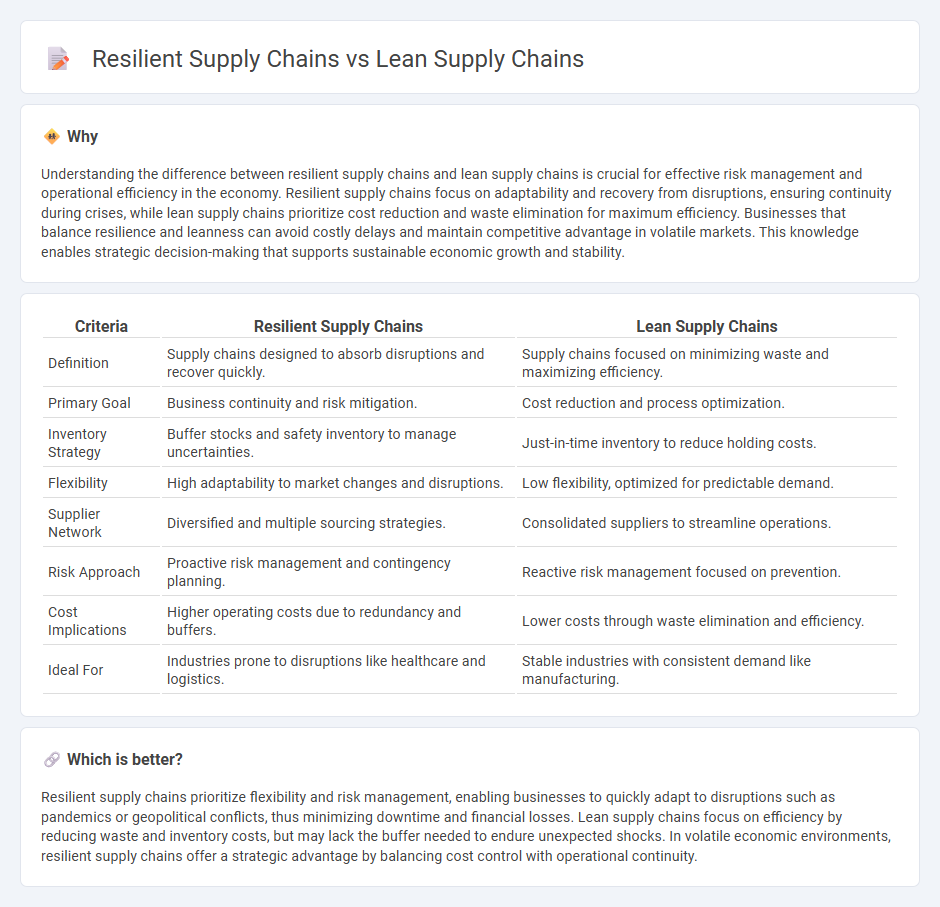 Resilient Supply Chains vs Lean Supply Chains in Economy