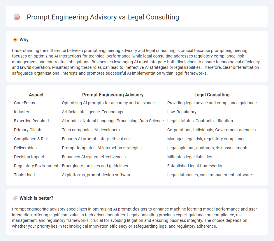Prompt Engineering Advisory vs Legal Consulting in Consulting