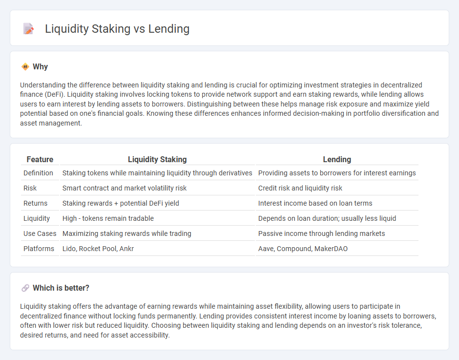 Liquidity Staking vs Lending in Finance