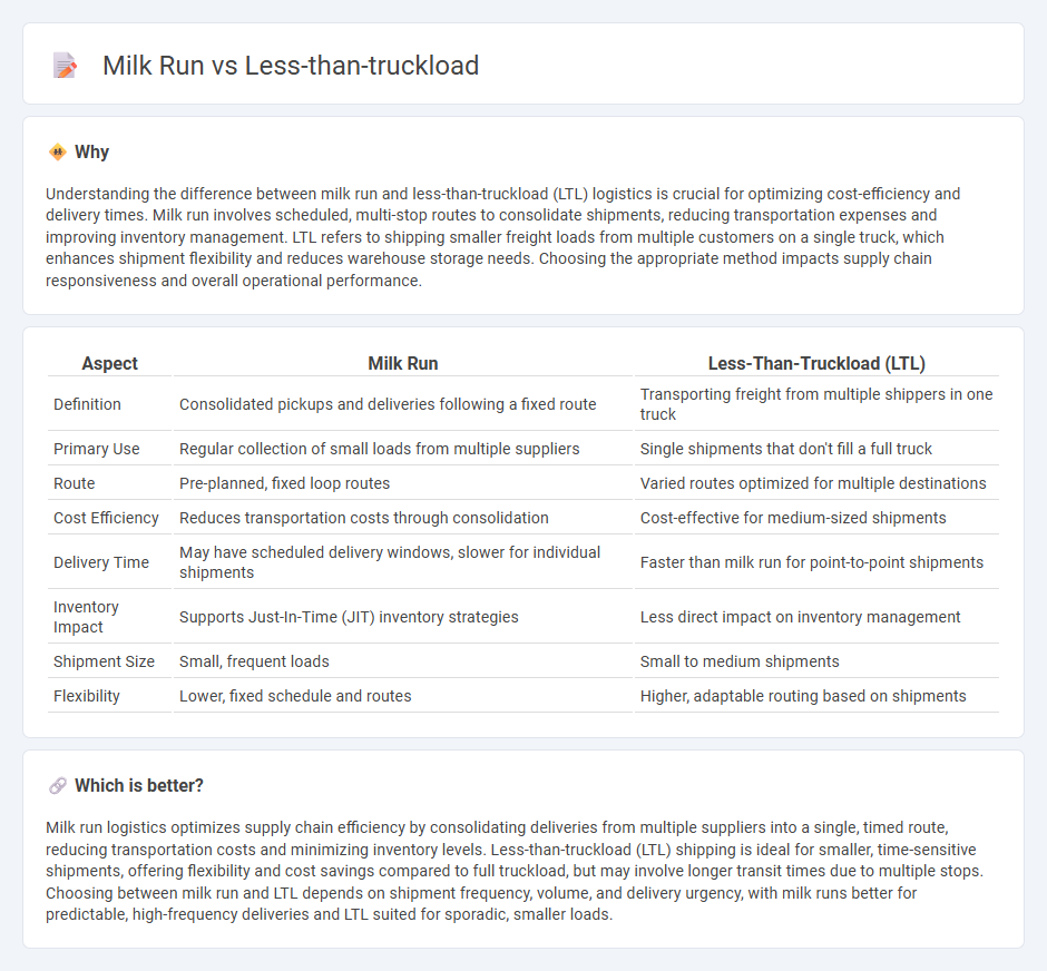 Milk Run vs Less-Than-Truckload in Logistics